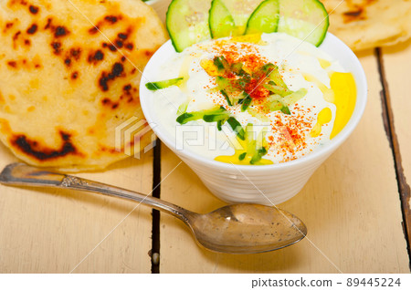 Arab middle east goat yogurt and cucumber salad Arab middle east goat yogurt and cucumber salad 89445224