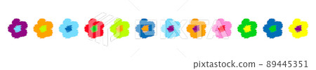Cute flower line Cute flower line 89445351