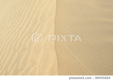 Natural Desert Sand Dunes Texture. Two side dune, top view Background. 89445604