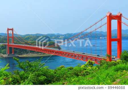 [Nagasaki Prefecture] Fresh green Hirado Bridge 89446088