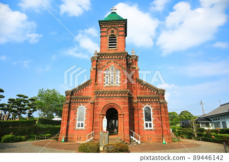 [Nagasaki Prefecture] Tabira Catholic Church under fine weather 89446142