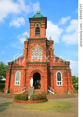 [Nagasaki Prefecture] Tabira Catholic Church under fine weather 89446145