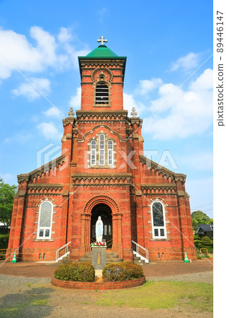 [Nagasaki Prefecture] Tabira Catholic Church under fine weather 89446147