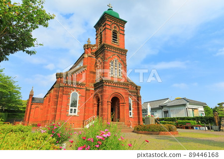 [Nagasaki Prefecture] Tabira Catholic Church under fine weather 89446168