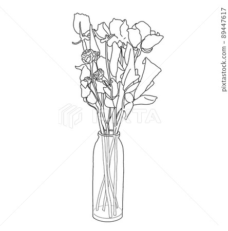 Dried flowers in a jar Dried flowers in a jar 89447617