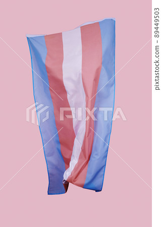 transgender pride flag on a pink background transgender pride flag on a pink background 89449503