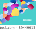 Background with many bright multicolored gradient bubbles. 89449913