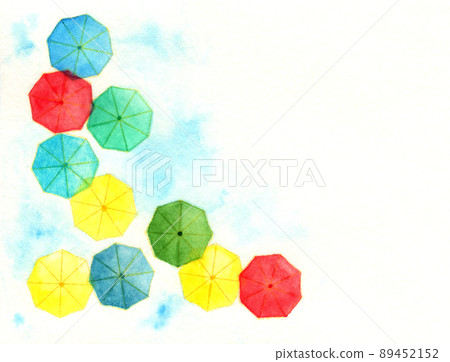 傘的水彩插圖。 傘的水彩插圖。 89452152