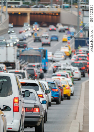 Cars stuck in traffic jam Cars stuck in traffic jam 89452323
