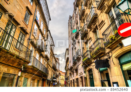 Traditional architecture of Santiago de Compostela. UNESCO world heritage in Galicia, Spain Traditional architecture of Santiago de Compostela. UNESCO world heritage in Galicia, Spain 89452640