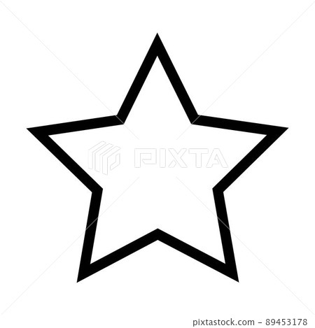 Star shape icon vector symbol outline stroke for creative graphic design ui element in a pictogram illustration 89453178