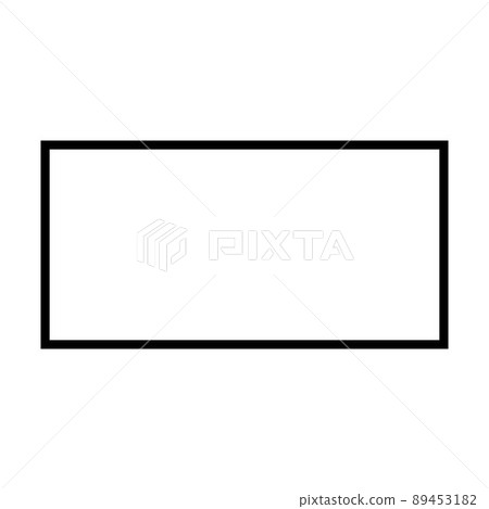 Rectangle shape icon vector outline stroke symbol for creative graphic design ui element in a pictogram illustration 89453182