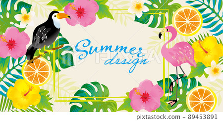 熱帶棕櫚熱帶插圖 89453891