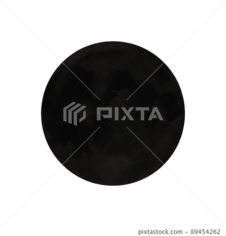 Watercolor style new moon without line drawing 89454262