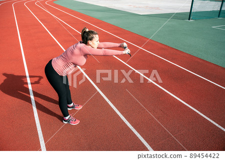 Pregnancy yoga exercise. Pregnant woman training yoga sport exercise. Prenatal healthy fitness active fit gym outside. Pregnancy health. 89454422