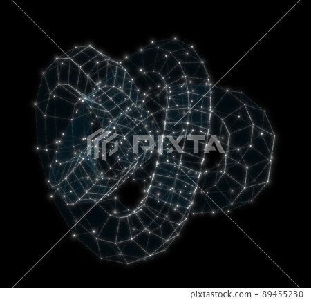 Abstract technology background from lines and dots 89455230