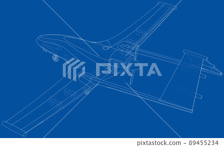 Military Predator Drone. Vector Military Predator Drone. Vector 89455234