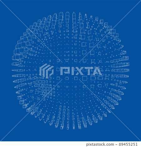 Vector abstract sphere background Vector abstract sphere background 89455251