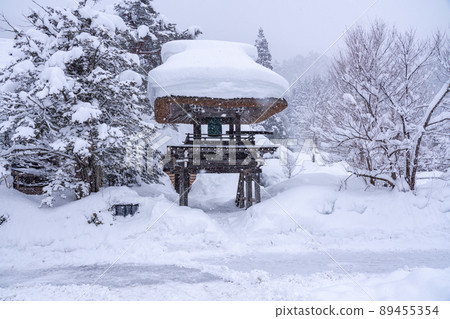 《岐阜縣》積雪的白川鄉/冬季合掌祖村 89455354