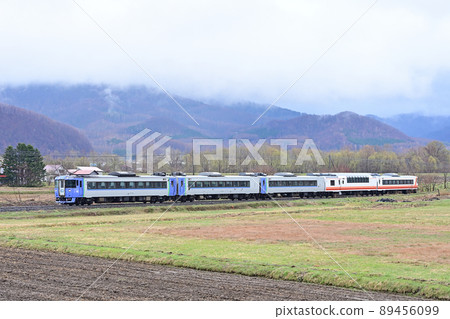 Sekihoku Main Line Naka-Aibetsu-Aibetsu JR Hokkaido Kiha 183 Series Kiha 183-4556 (Naebo) Heavy Snow 89456099