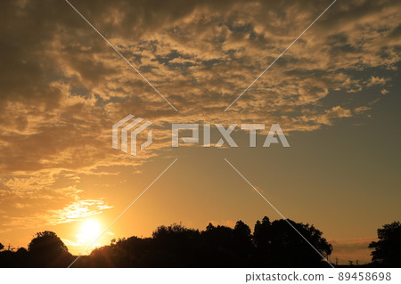 Sunset sky and sunset clouds 89458698