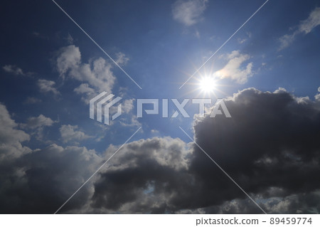 blue sky and white clouds blue sky and white clouds 89459774