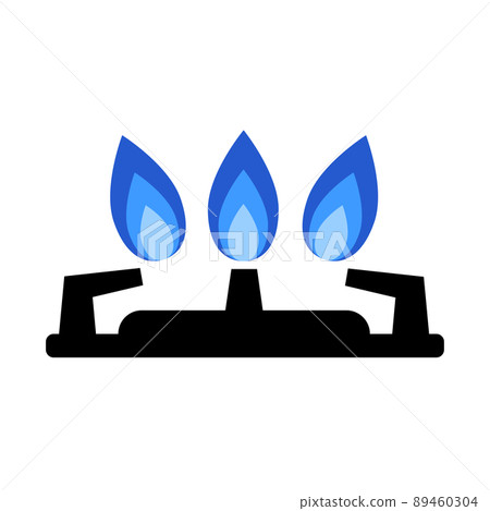 燃氣灶的插圖。水電費的圖像。 89460304