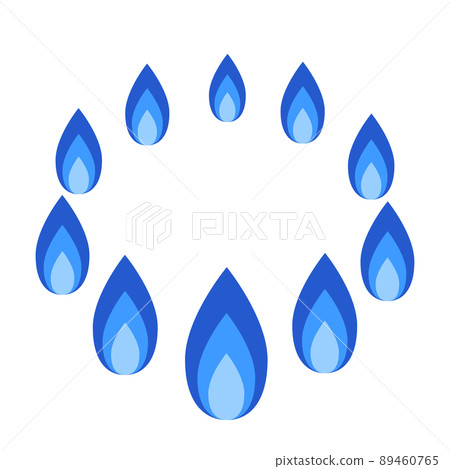 燃氣灶的插圖。水電費的圖像。 燃氣灶的插圖。水電費的圖像。 89460765