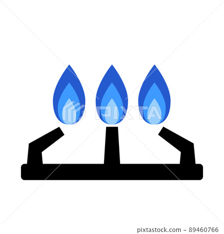 燃氣灶的插圖。水電費的圖像。 燃氣灶的插圖。水電費的圖像。 89460766