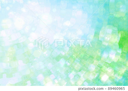 初夏水彩風格新鮮綠色閃閃發光的陽光形象 89460965