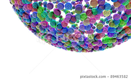 CG crystal ball, many colorful glass balls CG crystal ball, many colorful glass balls 89463582