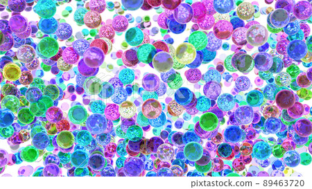 CG crystal ball, many colorful glass balls 89463720