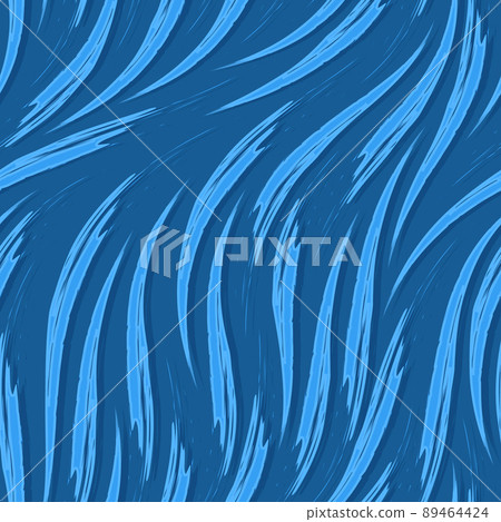 Seamless vector pattern of smooth flowing stripes or strokes in blue.Seamless vector pattern of waves or river flow. Seamless vector pattern of smooth flowing stripes or strokes in blue.Seamless vector pattern of waves or river flow. 89464424