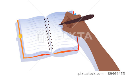 Vector illustration of hand writing in notebook Vector illustration of hand writing in notebook 89464455