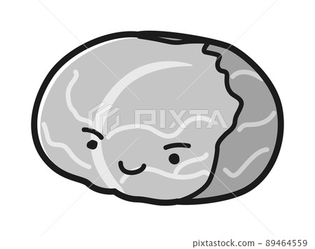 白菜字符插圖（黑白） 89464559
