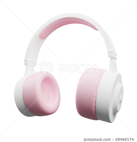 Headphones isolated on white background 3D render - Stock Illustration ...