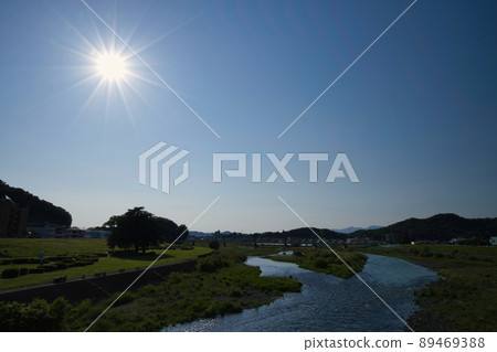 Watarase River, a peaceful view Watarase River, a peaceful view 89469388