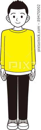 Whole body of a man wearing a sweatshirt Whole body of a man wearing a sweatshirt 89470002