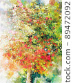 Digital oil painting of maple tree 89472092