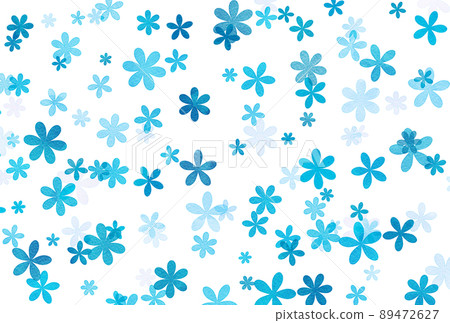 背景材料_水彩_花_淺藍色 89472627