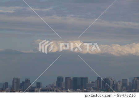 Buildings and clouds in the center of Umeda Spring scene Buildings and clouds in the center of Umeda Spring scene 89473216