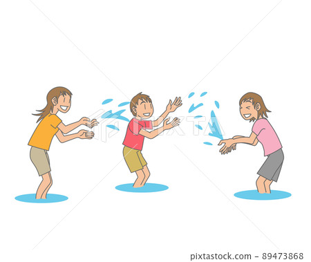 Children pouring water 89473868