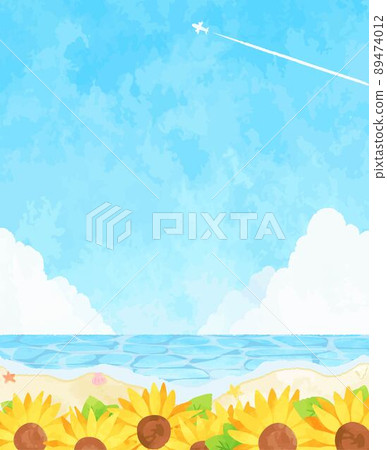 Gentle seascape illustration 89474012