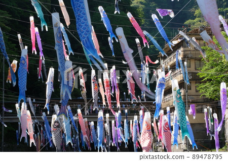 Carp streamers of Shikade Onsen Carp streamers of Shikade Onsen 89478795