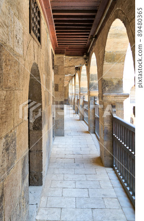 One of the arcades surrounding the courtyard of caravansary of Bazaraa, Cairo, Egypt One of the arcades surrounding the courtyard of caravansary of Bazaraa, Cairo, Egypt 89480365