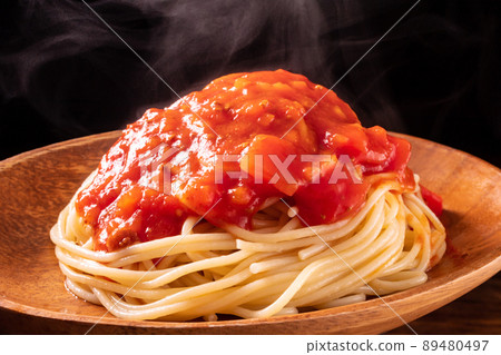 Pasta with tomato sauce 89480497