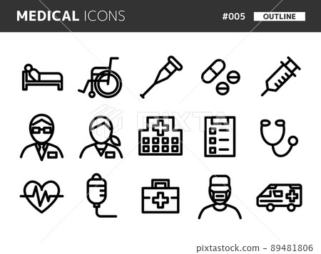 Medical line style icon set_005 89481806