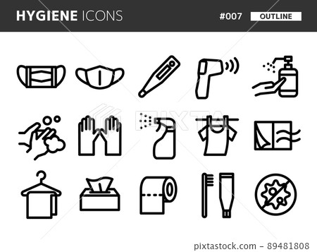 Hygiene related line style icon set_007 Hygiene related line style icon set_007 89481808