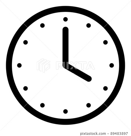 A simple clock face that shows just 4 o'clock A simple clock face that shows just 4 o'clock 89483897