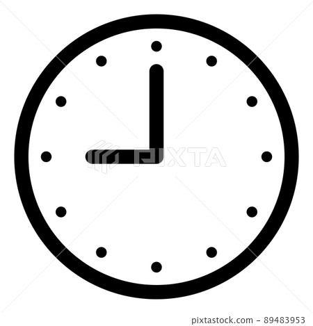 A simple clock face that shows just 9 o'clock A simple clock face that shows just 9 o'clock 89483953